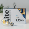 White Ambience E27 Filamentlampa - 3-Pack