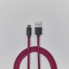 USB-C Kabel 2m Fuzzy Mörklila